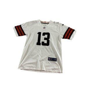 NFL Mens Beckham Jr #13 White Short Sleeve Jersey - Medium